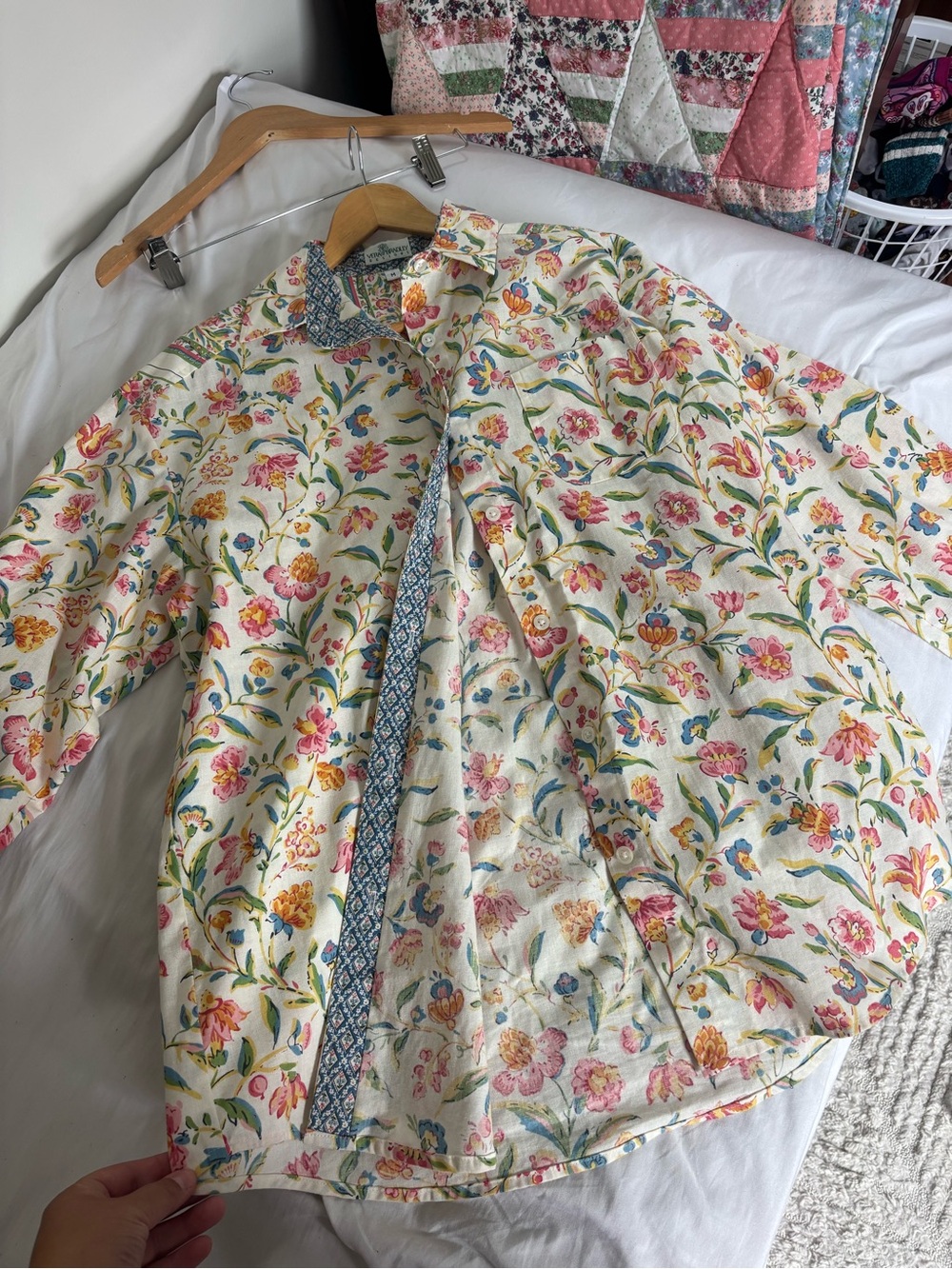 Vintage Vera Bradley perennials 90s rare button up top